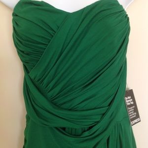Green Express strapless dress size L